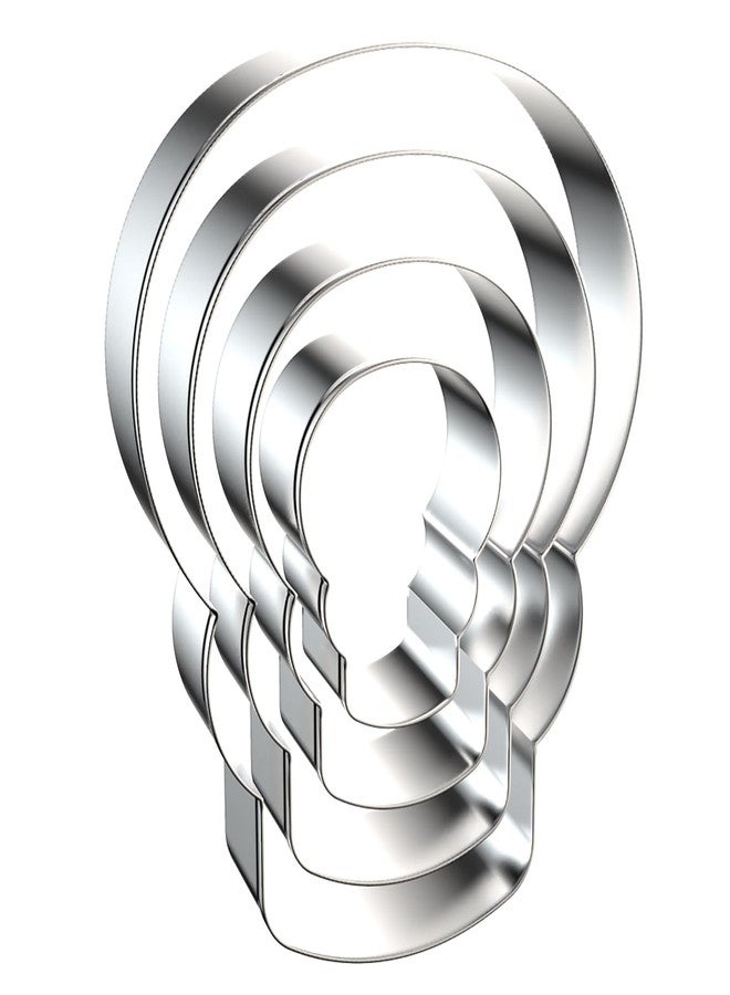 QAAQS Skull Cookie Cutter Set Large - 5 Inch, 4 Inch, 3 Inch, 2 Inch - Halloween Day of the Dead Cookie Cutters Shapes Biscuit Molds - Stainless Steel - Image 1